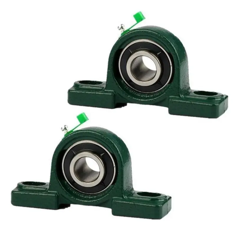 Kit 2 Pcs Rolamento + Mancal Ucp205 ( 25 Mm No Eixo)