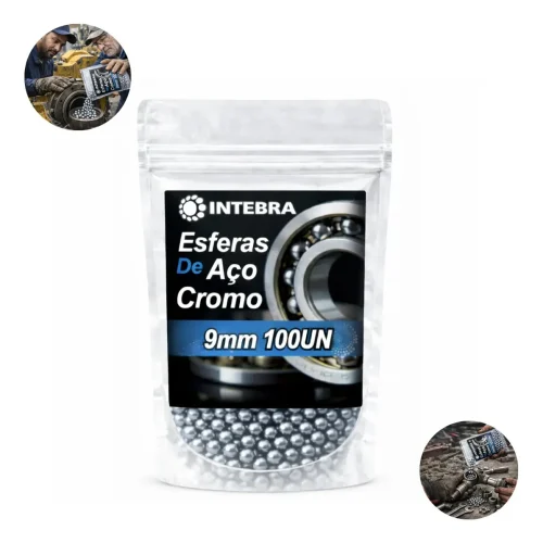 Esfera Aço Cromo 9mm - Alta Precisão Rolamento 100 Peças
