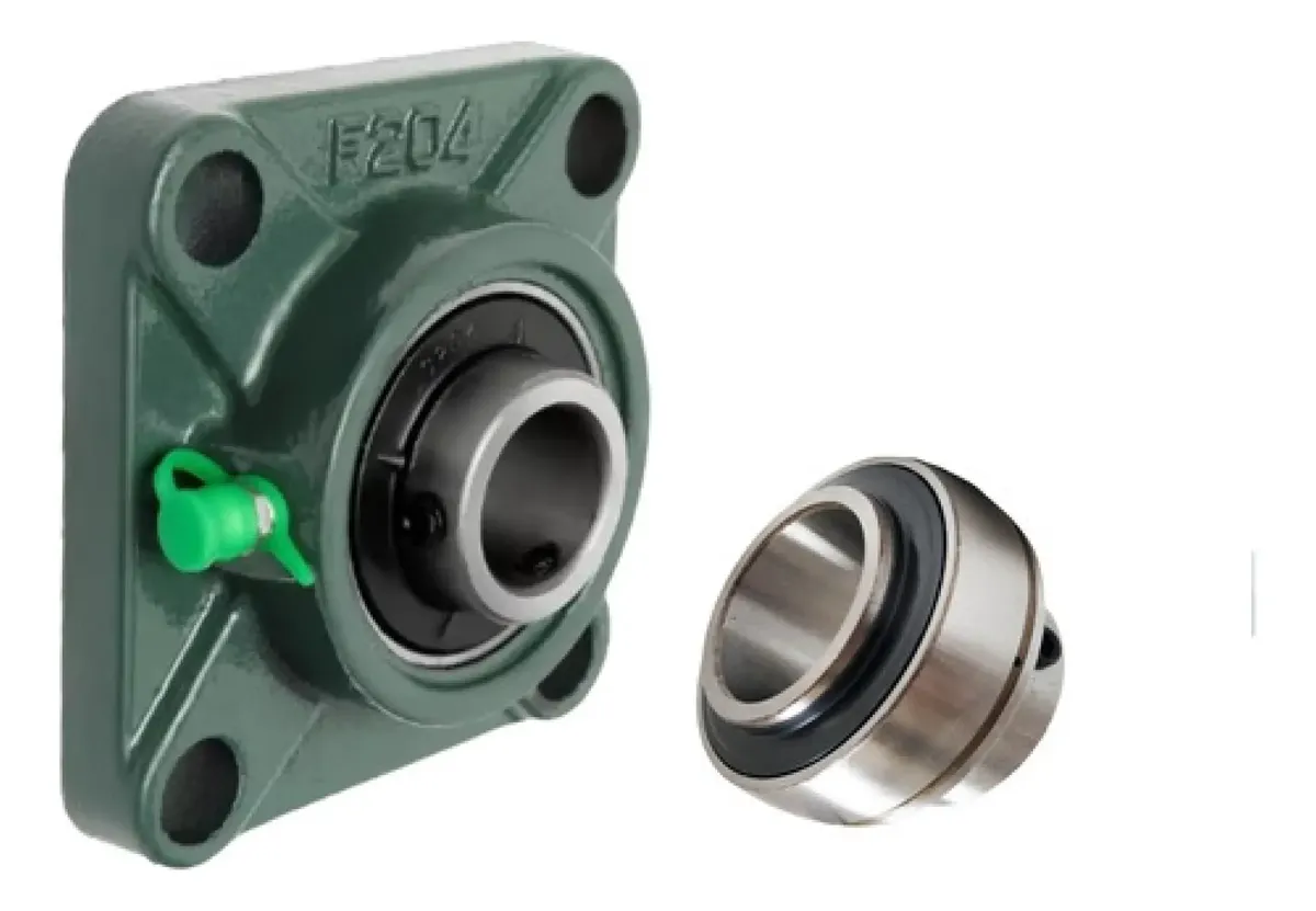Ucf208 Kit C/1 Mancal Quadrado Flange + Rolamento Eixo 40mm