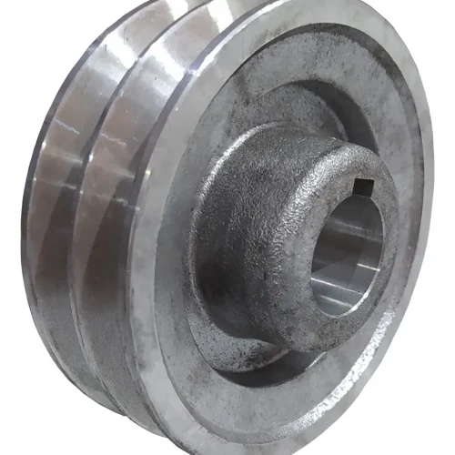 Polia 2 Canal A Chaveta Aluminio 120mm Motor Furo 3/4 19mm