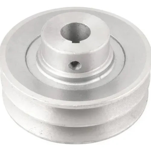 Polia Alumínio 100mm 2 Canais A Furo 3/4 19,05mm Chavetada