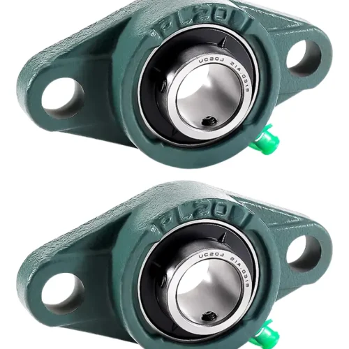 2un Ucfl205 Mancal Oval Flange Com Rolamento P/ Eixo De 25mm