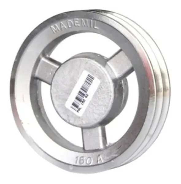 Polia Alumínio 2 Canais Tipo A 160mm - 160a2 Mademil Gabitec