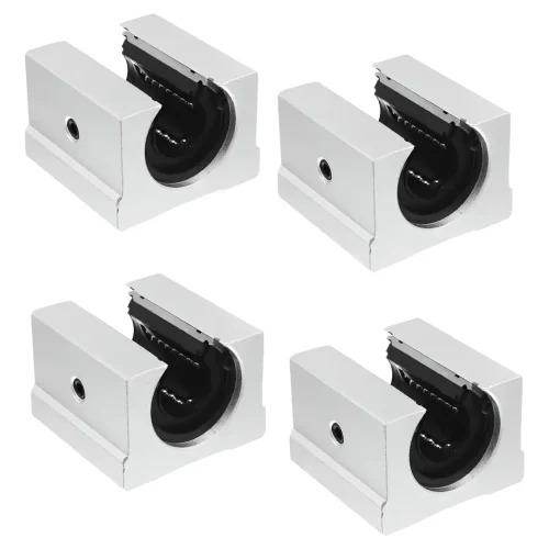 Kit 4 Pillow Block Aberto 20mm Rolamento Sbr 20uu Eixo Cnc