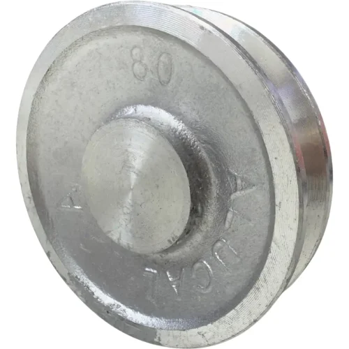 Polia Alumínio 80mm 1 Canal Perfil A (1/2) Transmissão Motor