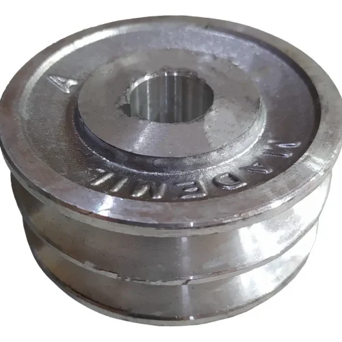 Polia De Aluminio P/ Motor 50mm Furo 19mm 2 Canal A Chaveta
