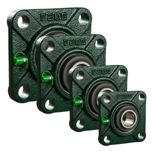 Kit 04 Peça Ucf 205 Mancal Quadrado Rolamento Para Eixo 25mm