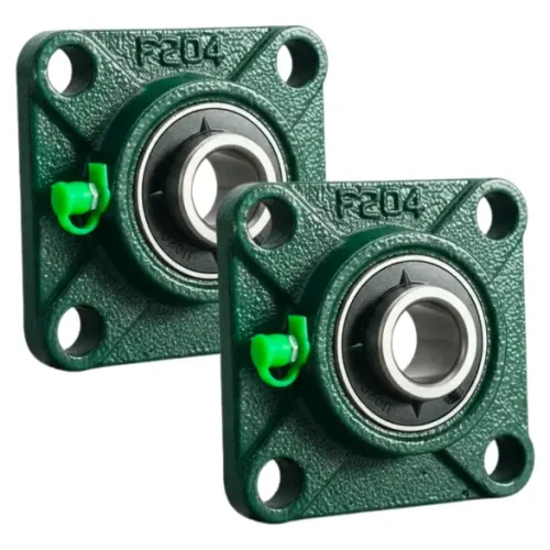Kit 2x Ucf 204 Mancais Rolamento Eixo 20mm Flange Quadrado