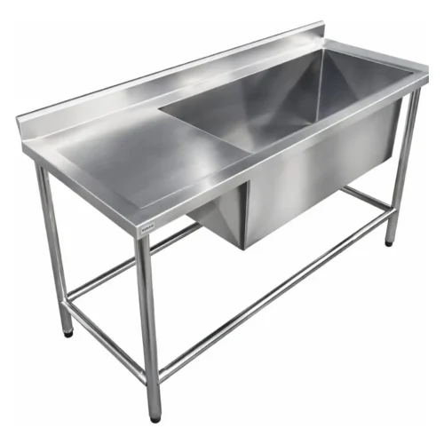 Pia Inox Bancada Mesa Tanque 180x60 Cuba Grande 90x45x40