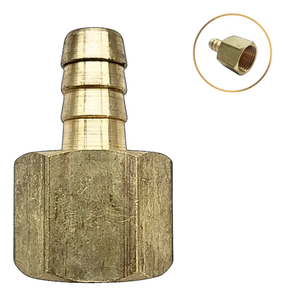 Conexão União Bico 1/2 Fêmea X 3/8 Bm Latão Instalação Gás