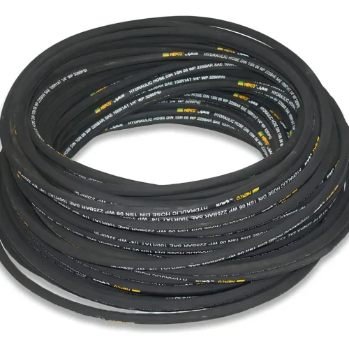 Mangueira Hidráulica Alta Pressão 50m Menco 3275psi 1/4 Pol Preto