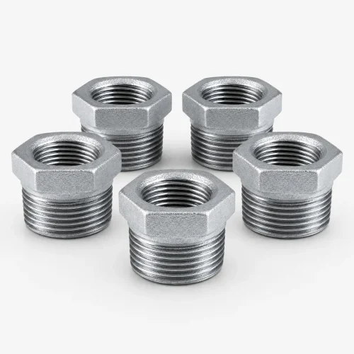 Kit Com 5 Bucha De Redução Galvanizada Rosca Bsp Femea Macho 1/2 X 1/4 - Center Chamas