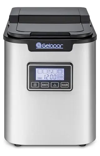 Máquina De Gelo Industrial Em Cubos Portátil Gelopar 12 Kg