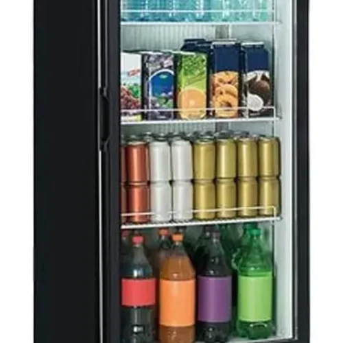 Expositor Refrigerado De Bebidas Gelopar Porta De Vidro 414l Cor Preto Voltagem