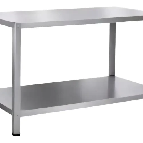 Mesa Industrial Bancada Aço Inox 304 2 Prateleiras 92x54x83
