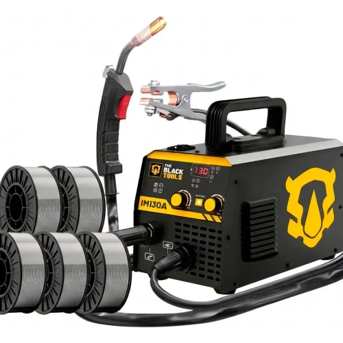Máquina Inversora Mig Sem Gás Com Tocha + 5 Arames De Solda