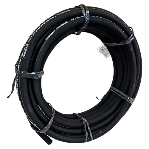 Mangueira Hidráulica 1/2 R2at 2 Trama Aço Alta Pressão 15m Cor Preto
