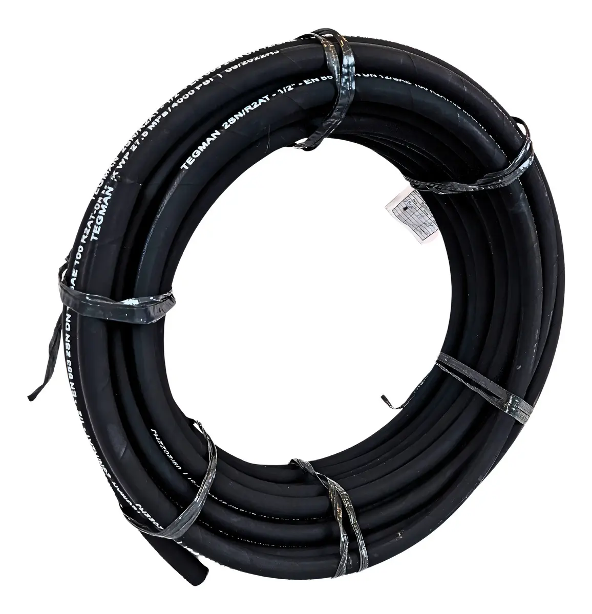 Mangueira Hidráulica 1/2 R2at 2 Trama Aço Alta Pressão 15m Cor Preto
