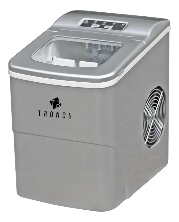Máquina de Gelo Tronos B12/B - Prateado - Gelo em até 15 minutos - 12kg por dia - Reservatório de Água 2 Litros -