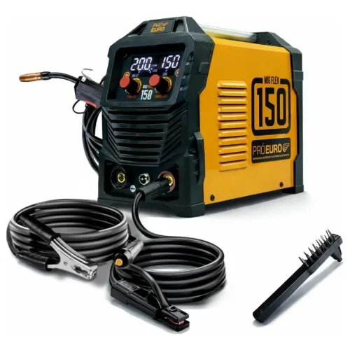 Máquina de Solda Multiprocesso MIG Flex 150a Pró Euro Bivolt MIG sem gás MMA TIG
