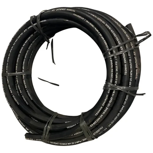 Mangueira Hidráulica 5/8 R2at 2 Trama Aço Alta Pressão 10mt Cor Preto