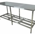 Mesa Nortinox Profissional Aço Inox 1.9m x 70cm Prateleira Fenestrada