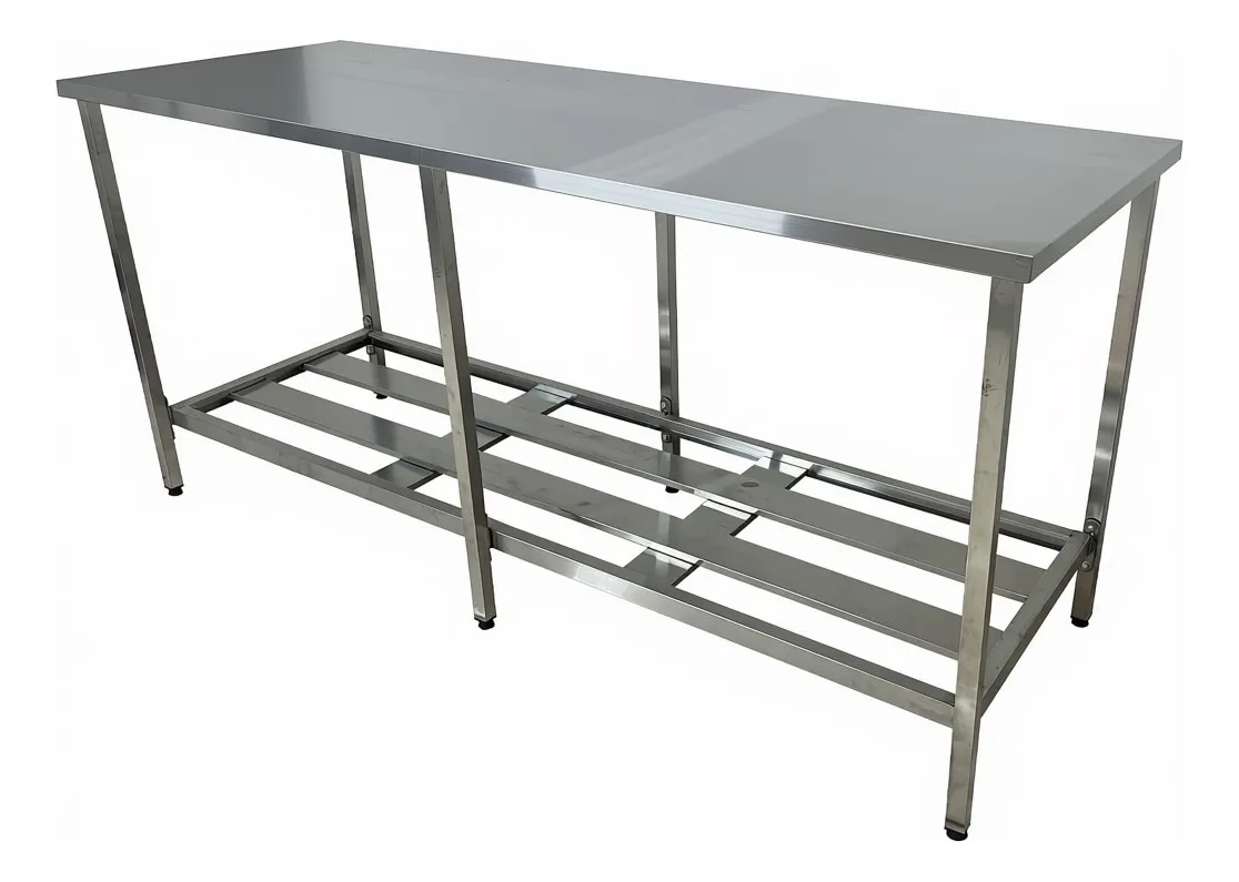 Mesa Auxiliar Inox 190x70x90 Cm Bares E Lanchonete Nortinox