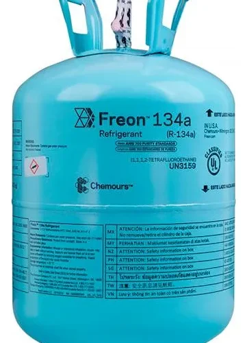 Gás Refrigerante Chemours Tetrafluoretano R134a 13,62kg