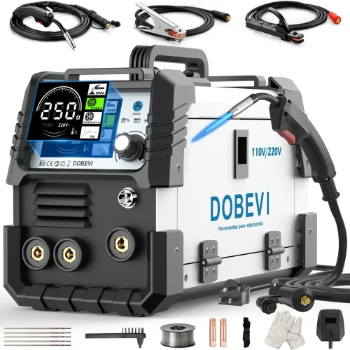 Máquina Solda Sem Gás Bivolt Mma+mig+tig 3 Em 1 C/lcd Dobevi