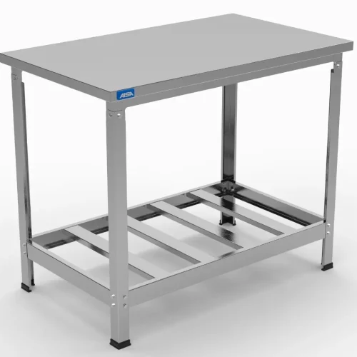 Bancada Mesa Inox Industrial Paneleiro 90x60x1000