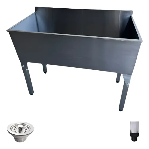 Tanque Industrial Aço Inox 100x54cm Multiuso Super Reforçado
