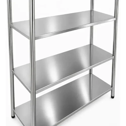 Prateleira Estante Inox 90x40x150cm Industrial 4 Niveis Inox Cor Cinza