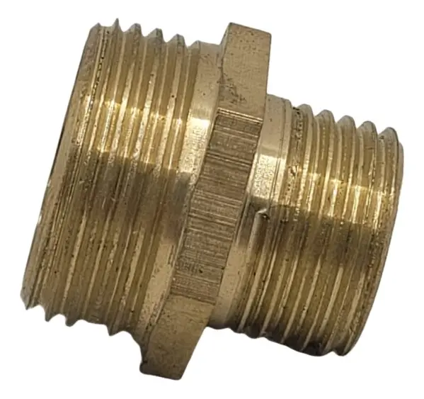 2 Pçs Niple Redução Conexão Latão 3/4 - 1/2 Rosca Bsp