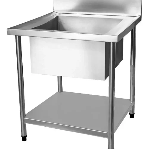 Igasol Pia Inox Para Assepsia 50x40x90 Cm Com Prateleiras