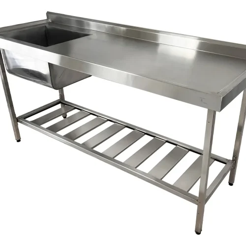 Pia De Inox Industrial 160x60x90 Cm Cuba Esquerda Nortinox
