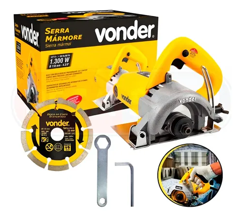 Serra Mármore Vonder SMV1300S 1300 W Profissional 13.000 rpm