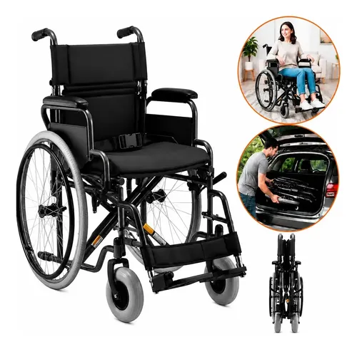 Cadeira de Rodas Dobrável Dellamed D400 até 120 kg