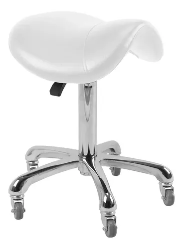 Mocho Odontológico Sela Estek Branco Ergonômico com Ajuste a Gás