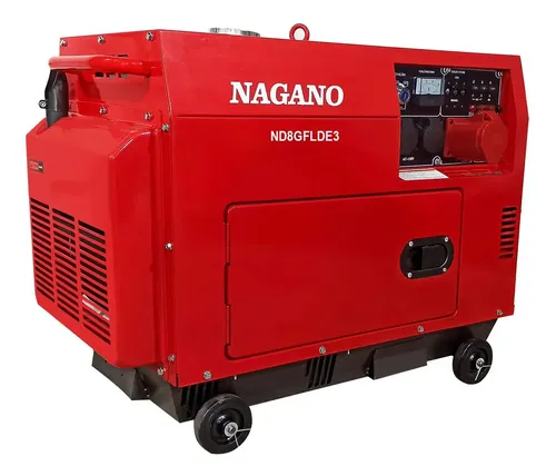 Gerador de Energia a Diesel 10 kVA Nagano Silenciado Partida Elétrica