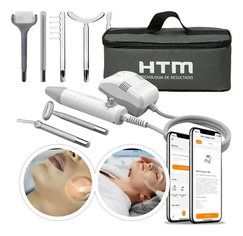 Alta Frequência HTM Beauty Face com Jogo de Eletrodos e Rolinho