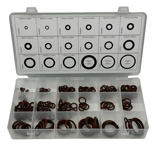 Kit Anel O-Ring Viton 205 Peças Métrico Unifort com Estojo