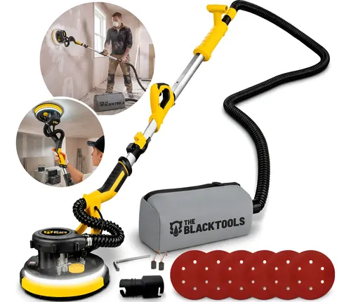 Lixadeira de Parede e Teto Girafa 750 W com Coletor de Pó The Black Tools